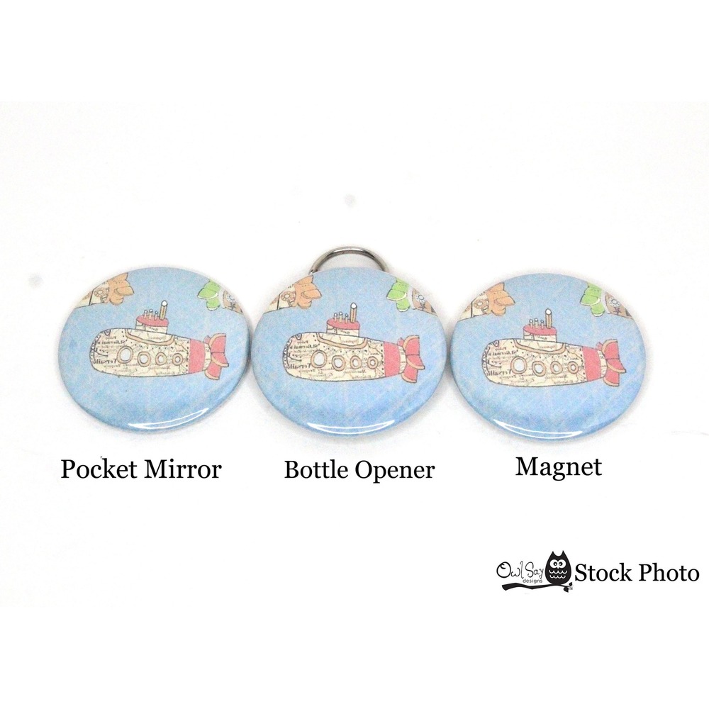 Set of 4 Refrigerator Locker Magnets 2.25" Handmade Bohemian - Exotic Birds - Picture 2 of 3